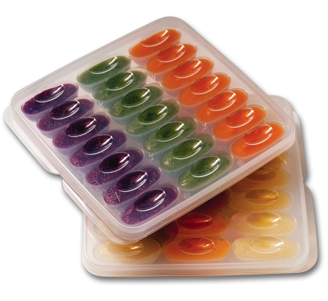 Twin pack Solids Starter Kit baby food freezer tray, 4 trays